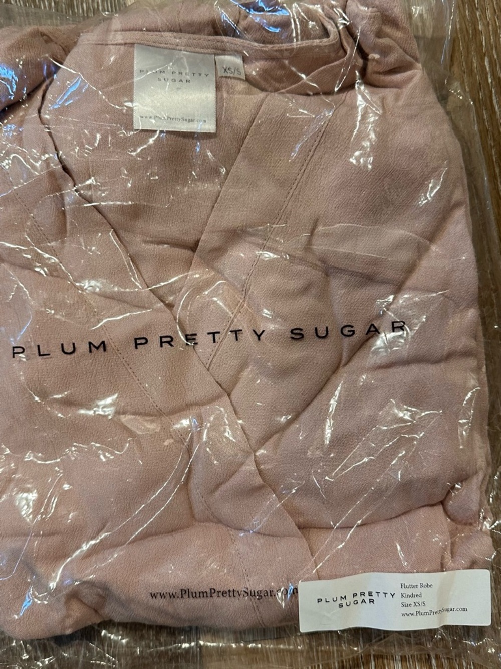Plum Pretty Sugar Blush Pink Robe